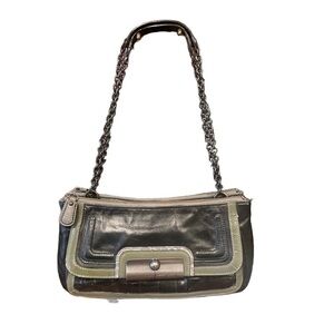 RARE COACH KRISTIN Back Leather croc leather Shoulder Carryall Bag B10